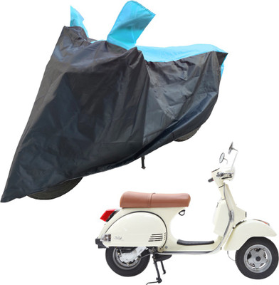 RiderShine Two Wheeler Cover for LML(Star Euro 200, Blue, Black)