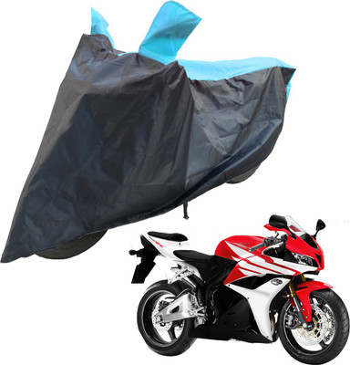 RiderShine Two Wheeler Cover for Honda(CBR 600 RR, Blue, Black)