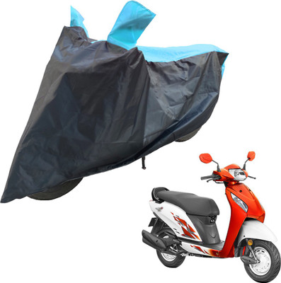 RiderShine Two Wheeler Cover for Honda(Activa i, Blue, Black)