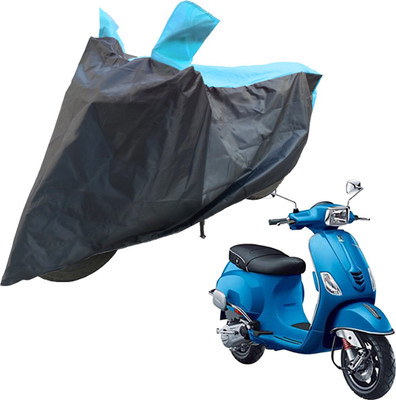RiderShine Two Wheeler Cover for Piaggio(Vespa SXL 125, Blue, Black)