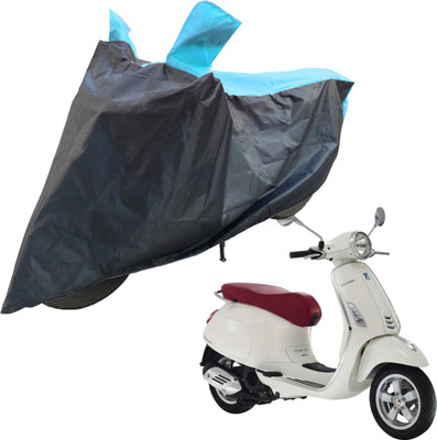 RiderShine Two Wheeler Cover for Piaggio(Vespa LX 125, Blue, Black)