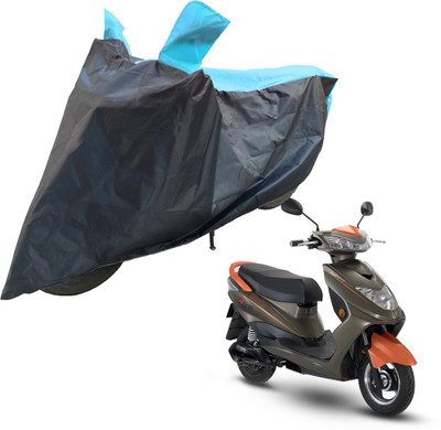 RiderShine Two Wheeler Cover for Okinawa(Ridge Plus, Blue, Black)