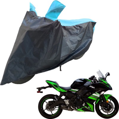 RiderShine Two Wheeler Cover for Kawasaki(Ninja 650, Blue, Black)