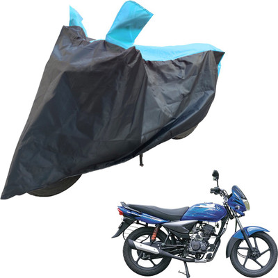 RiderShine Two Wheeler Cover for Bajaj(Platina 125, Blue, Black)
