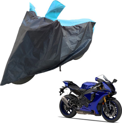 RiderShine Two Wheeler Cover for Yamaha(YZF R1, Blue, Black)