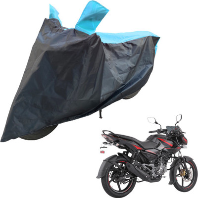 RiderShine Two Wheeler Cover for Bajaj(Pulsar 135 LS DTS-i, Blue, Black)