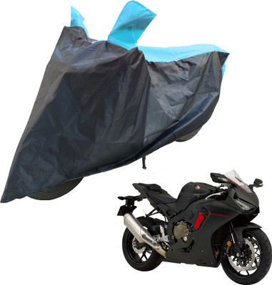 RiderShine Two Wheeler Cover for Honda(CBR1000RR Fireblade, Blue, Black)