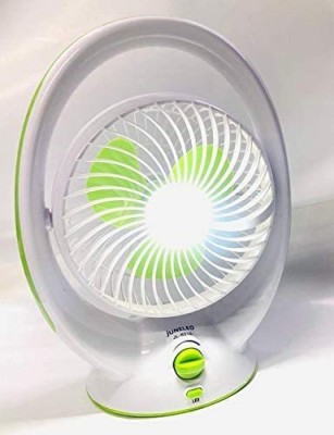 U.R.M. Enterprises Rechargeable High Speed Table Fan with LED Light for Mini Desk Rechargeable High Speed with LED Light for Mini Desk USB Fan(Green)