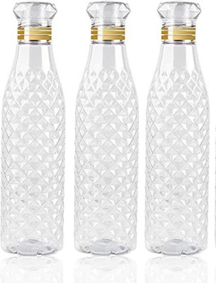 Miral Enterprises Water Bottles 1 litre set of 3 1000 ml Bottle(Pack of 3, White, Plastic)