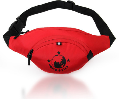 Worldstar Adjustable Strap light red waist & belt bag London Stylish Real Waist Bag Elegant Style Travel Pouch Passport Holder(Red)