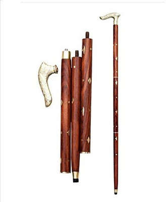RanaCreation Handicraft Walking Stick Polo Stick - 36 inch (Brown) Walking Stick