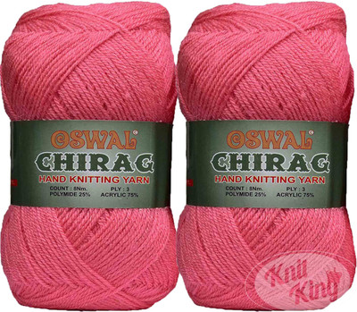KNIT KING Oswal KK_Chirag Gajri (200 gm) Wool Ball Hand knitting wool SA
