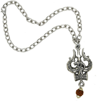 AFH Om Trishul Damaru Rudraksha Decorative Gifting Car Mirror Hanging Car Hanging Ornament(Pack of 1)
