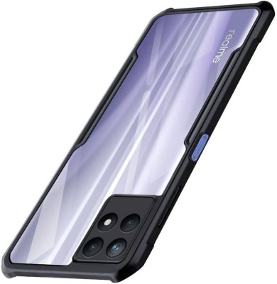 Creativo Back Cover for Realme 8i, Realme Narzo 50 (Black, Transparent Camera Bump Protector)(Transparent, Grip Case, Silicon, Pack of: 1)