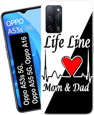 kudia Back Cover for Oppo A53s 5G, Oppo A55 5G, Oppo A16(Black, White, Dual Protection, Silicon, Pack of: 1)