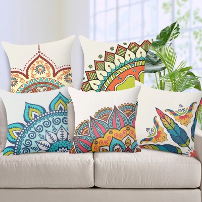 Sardarji Products 3D Printed Cushions Cover(Pack of 5, 41 cm*41 cm, Multicolor)