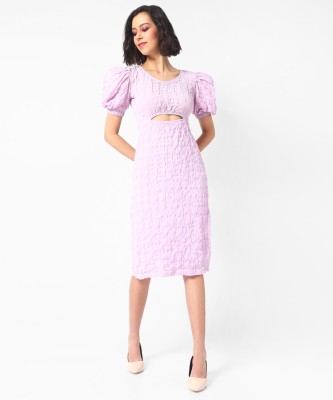 CAMPUS SUTRA Women Fit and Flare Purple Dress