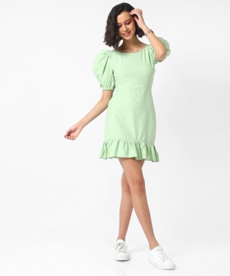 CAMPUS SUTRA Women Sheath Light Green Dress