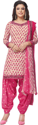 SHREE JEENMATA COLLECTION Crepe Printed Kurta & Patiyala Material