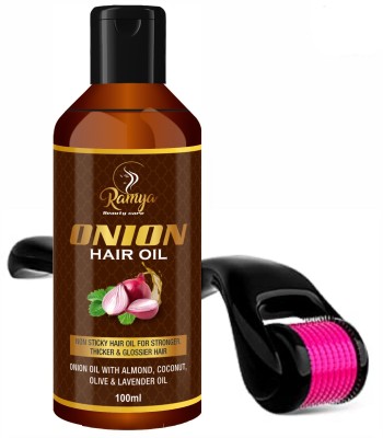 AARADHYAM Controls Hair Fall Onion Oil for Hair Growth Cooking Oil & Derma Roller Hair Oil(100 ml)