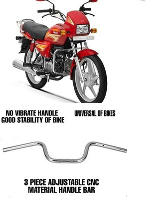 nirwana SHORT CHROME UNIVERSAL HANDLE-20 Handle Bar(Silver)