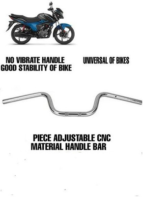 nirwana SHORT CHROME UNIVERSAL HANDLE-16 Handle Bar(Silver)