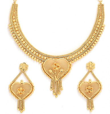ZENEME Copper Gold-plated Gold Jewellery Set(Pack of 1)