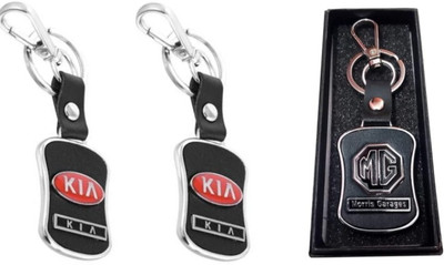JAINSON MARTIN Combo of Kia & MG leather hook keychain Key Chain