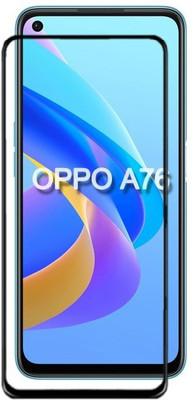MOBIGENIX Edge To Edge Tempered Glass for OPPO A76 , OPPO a76 ,A76(Pack of 1)