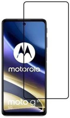 DMJHP Edge To Edge Tempered Glass for Moto G51 5G(Pack of 1)