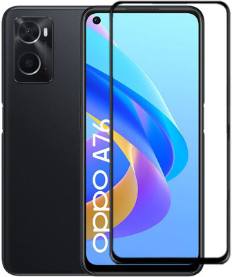 MOBIGENIX Edge To Edge Tempered Glass for OPPO A76(Pack of 1)