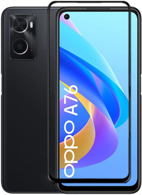 MOBIGENIX Edge To Edge Tempered Glass for OPPO A76 , OPPO a76 ,A76(Pack of 1)
