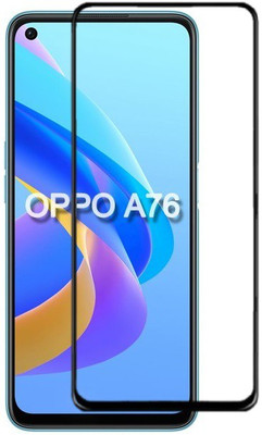 MOBIGENIX Edge To Edge Tempered Glass for OPPO A76 , OPPO a76 ,A76(Pack of 1)