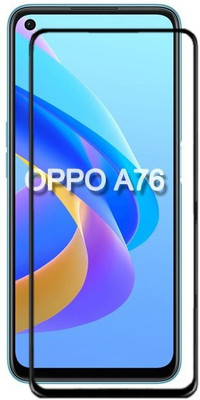 MOBIGENIX Edge To Edge Tempered Glass for OPPO A76 , OPPO a76 ,A76(Pack of 1)