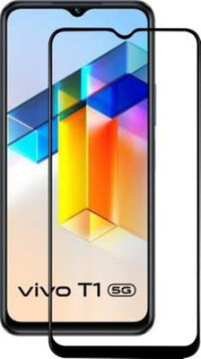 DMJHP Edge To Edge Tempered Glass for Vivo T1 5G(Pack of 1)