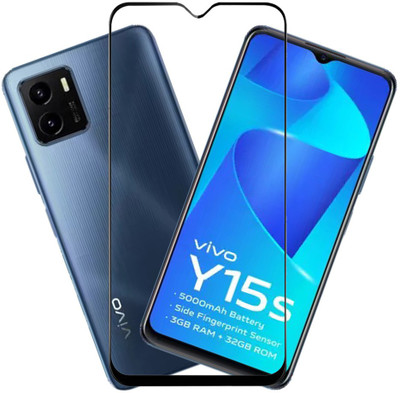 KARTRAY Edge To Edge Tempered Glass for Vivo Y15s(Pack of 1)