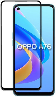 MOBIGENIX Edge To Edge Tempered Glass for OPPO A76 , OPPO a76 ,A76(Pack of 1)