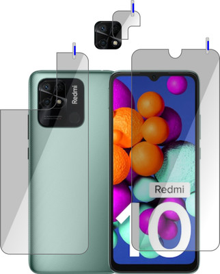 PONDRIK Front and Back Screen Guard for XIAOMI REDMI 10, REDMI 10(Pack of 3)