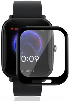 VOLMERE Screen Guard for Amazfit Bip U, Amazfit Bip U Pro, Full Cover 3D Curved Plating Soft PMMA PET Film Screen Protector(Pack of 1)