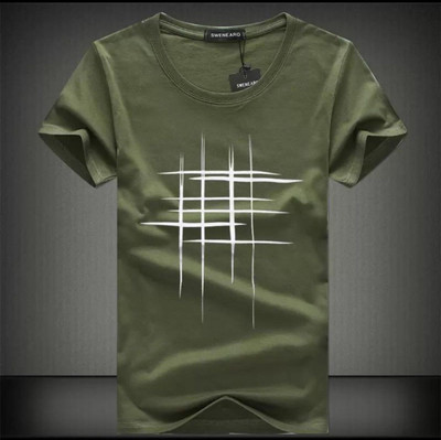 Printed Men Green T-Shirt