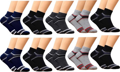 Akeeta Men Striped Ankle Length(Pack of 10)