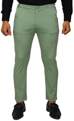 MENDOZA Slim Fit Men Light Green Trousers