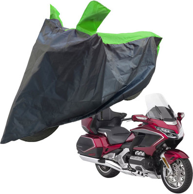 RiderShine Two Wheeler Cover for Honda(Gold Wing GL1800, Black, Green)