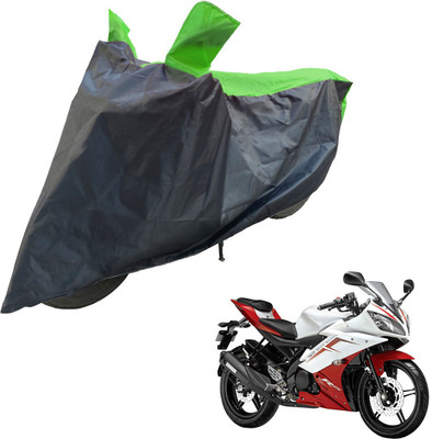 RiderShine Two Wheeler Cover for Yamaha(YZF R15 Ver 2.0, Black, Green)