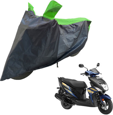 RiderShine Two Wheeler Cover for Yamaha(Cygnus Ray ZR, Black, Green)