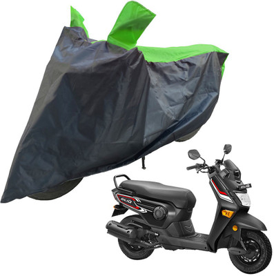 RiderShine Two Wheeler Cover for Honda(Cliq, Black, Green)