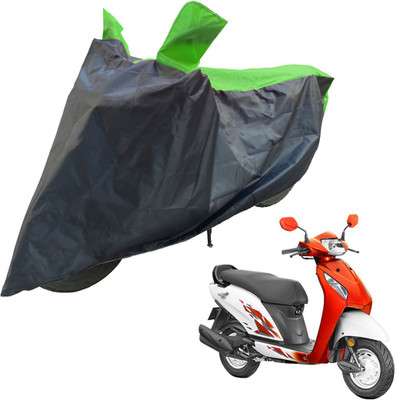 RiderShine Two Wheeler Cover for Honda(Activa i, Black, Green)