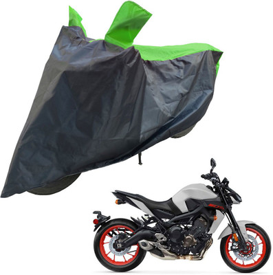 RiderShine Two Wheeler Cover for Yamaha(MT-09, Black, Green)