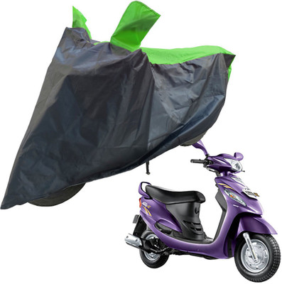 RiderShine Two Wheeler Cover for Mahindra(Rodeo, Black, Green)