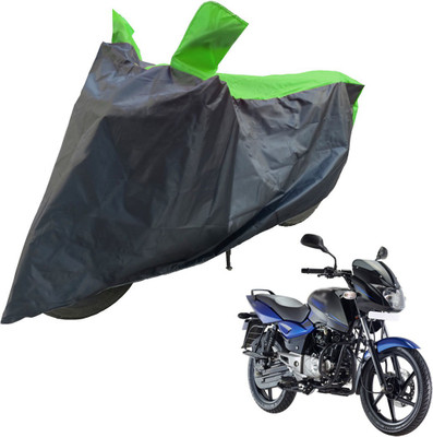 RiderShine Two Wheeler Cover for Bajaj(Pulsar 150, Black, Green)